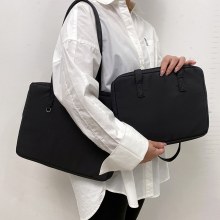秋と冬の新無地シンプルなポータブルショルダーラップトップバッグ 13 インチ 14 インチ ipad 11 インチ保護カバー