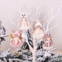新しいクリエイティブクリスマスぬいぐるみ天使ペンダント子供のかわいい人形ギフトクリスマスツリーペンダント
