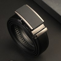 ベルト メンズ 本革ベルト メンズ 自動バックル 二層牛革 ビジネスカジュアル フラット型押し ユースベルト