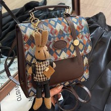 女性用バックパックバッグ 2024 新しいファッション女性用クロスボディバッグ、ファッショナブルで多用途、シングルショルダーバッグ