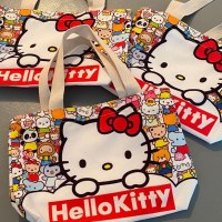 キャンバスバッグ サンリオバッグ ハンドバッグ ショルダーバッグ 学生 大容量 ショッピングバッグ レディース