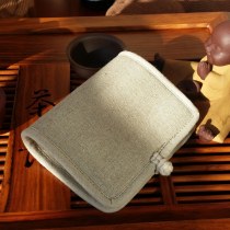 短い 二つ折り リネン財布ブランク手描きバッグ DIY パターンパターン中国風の印刷可能な財布