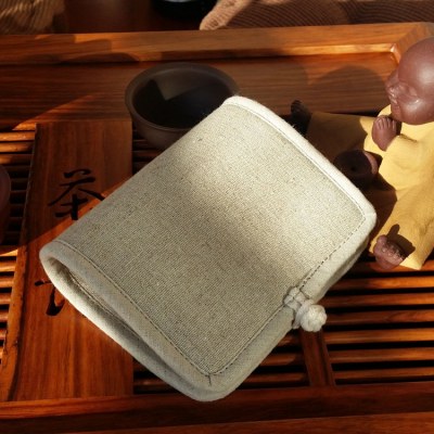 短い二つ折りリネン財布ブランク手描きバッグ DIY パターンパターン中国風の印刷可能な財布