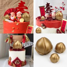 黄金の誕生日桃の誕生日祝福桃の誕生日スター義理の両親傅如東海誕生日ケーキベーキングシーン装飾装飾品