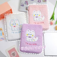 ガーリーかわいいソフト猫ぬいぐるみ iPad タブレット収納袋学生 10.9 インチタブレットライナークラッチバッグ女性用
