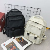 日本の原宿スタイルダークスタイルトレンディな無地通学女性のための韓国インレトロ学生バックパックツールバックパック