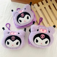パープルクロミぬいぐるみ小銭入れ日本のかわいいガーリーハート小さな収納袋ヘッドフォンバッグペンダントカードバッグ女性