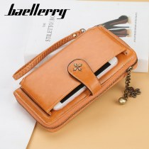 baellerry 新しい女性の長財布韓国風多機能ジッパー携帯電話バッグファッショナブルなバックルクラッチ
