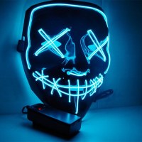 ハロウィーンブラックV、アベンジャーズキル照明マスク手作りスポット、卸売ゴーストステップコールドライトマスク