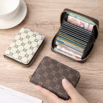 複数のカードスロットを備えたヨーロッパとアメリカンスタイルの女性用カードバッグ、絶妙なハイエンド、コンパクトなドキュメントバッグ、大容量の運転免許証オールインワンカードホルダー、ウォレットカード