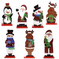 新しいクリスマス装飾用品木製工芸品装飾クリエイティブデスクトップ印刷木製品装飾品
