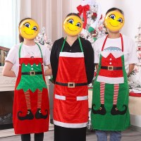 新しいクリスマスデコレーション クリスマス衣料品 クリスマスキッチンエプロン ファミリーパーティー用品