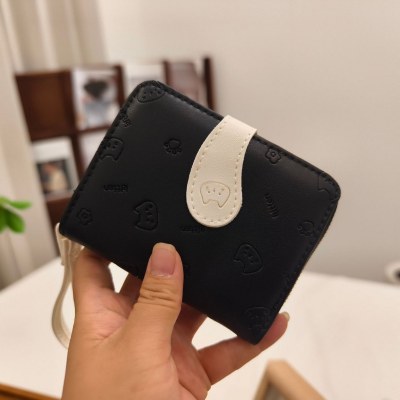 2024 新和風 かわいい 子猫女性の財布ショート学生カードバッグジッパー小銭入れ女の子財布