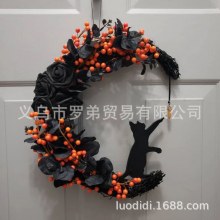 フラワーリングスターキャットフラワーリング植物三日月ハロウィーンルナホームデコレーションキャット愛好家のギフト