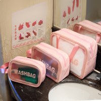 トイレバッグ、ポータブル化粧品バッグ、防水トイレタリーバッグ、大容量の透明な旅行用ポータブル収納バッグ