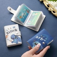 新しいカードホルダー女性漫画ステッチ環境に優しい素材 ID カードホルダー盗難防止抗磁性多機能かわいいバッグ
