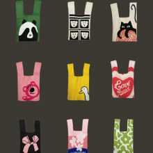 漫画アニメニットバッグリストバッグ大容量女の子トレンディな個性多目的ハンドバッグお土産