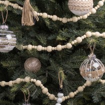 クリスマス木製ビーズストリングクリスマスツリー工芸品ペンダントチェーン DIY ホームデコレーション