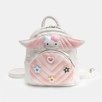 かわいい KT タイダイ羽バックパック女性のための韓国スタイルトレンディカジュアルデイリースクールバッグ菱形かわいい女の子小さなバックパック