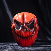 ハロウィン メッシュ アイ パンプキン フェイス マスク ゴースト ヘッド マスク パンプキン PVC ゴースト ヘッド コールド ライト マスク ホラー