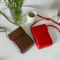 多用途の縦型日本と韓国のコイン携帯電話バッグ、シンプルなボックスバッグ、レトロなメンズとレディースのテクスチャードクロスボディバッグ、トレンディな