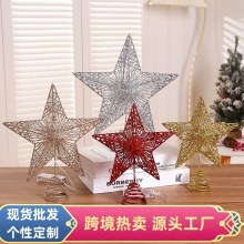 ツリートップスター スパークリングアイアン 五芒星ランプ クリスマス飾り ギフト プレゼント クリスマスツリー飾り ペンダント ペンダント
