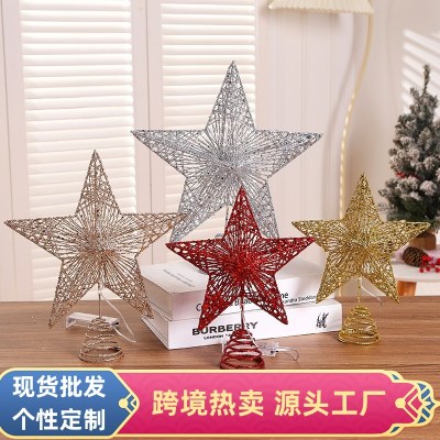 ツリートップスター スパークリングアイアン 五芒星ランプ クリスマス飾り ギフト プレゼント クリスマスツリー飾り ペンダント ペンダント