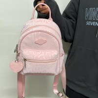 高見えバッグ 2024 新しいミニバックパックかわいいピンクのバックパック女性旅行軽量学生スクールバッグ