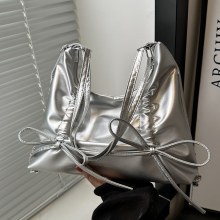 かわいいリボンバックパック 2024 新しいトレンディで多用途な女の子のショルダークロスボディバッグバケットバッグ