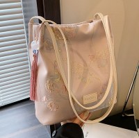 新しい中国風外国風大容量脇の下バッグ女性のための 2024 新しいファッション仕事通勤ショルダーバケットバッグ