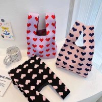 新しい日本と韓国の愛の配色テクスチャーハンドバッグトートバッグ大容量脇の下バッグレディースバッグ春夏ランチバッグ