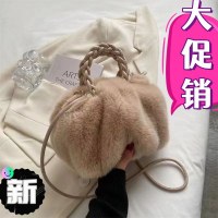 ハイエンドのぬいぐるみバッグ、多用途のショルダーバッグ、同じかわいいファッションバッグ、ポータブルコットンロープ織りバッグ