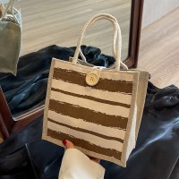 日本の女性のためのハンドバッグ 2024 新しいスタイルの外出多目的リネンバッグ女の子ハンドキャリー小さなショルダーバッグレトロなお土産