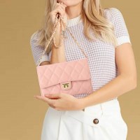 卸売ファッション機能的な小さな正方形バッグ女性の香りのよいチェーンショルダーバッグマルチカードスロットショルダークロスボディバッグ