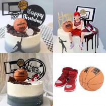 バスケットボールケーキデコレーションミニスニーカーバスケットボールモデルスラムダンク男性神の誕生日パーティーバスケットボールテーマケーキデコレーション