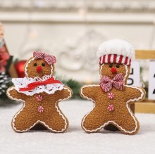 クリスマス装飾漫画ジンジャーブレッドマンカップル人形ペンダントクリスマスツリー装飾品パーティーシーンドレスアップ小道具