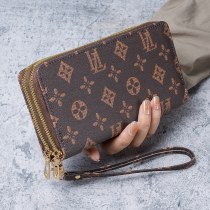 女性の財布新しいロングスタイルの女の子財布ファッションダブルジッパー大容量財布女性のための財布