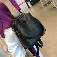 2024 本革バックパック韓国スタイルシンプルなスプライシング牛革旅行バッグカジュアル女性のバックパックオックスフォード布 2 目的バックパック