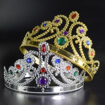 クラウンパーティープリンセスヘッドセプターコスプレキングティアラクラウンサークルパーティー装飾ヘッドバンド女王小道具