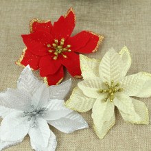 クリスマス造花クリスマスフラワー、クリスマスツリーガーランドアクセサリー、クリスマスツリー装飾籐装飾