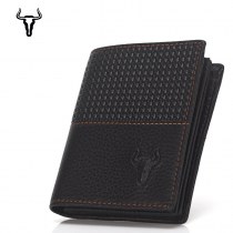 有名な職人の革製品 メンズ 本革財布型押し複数のカードスロットカードホルダー第一層牛革ショート メンズ 財布