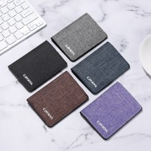 キャンバス財布メンズショートシンプル学生財布カードバッグ極薄財布縦型小さい財布メンズ財布