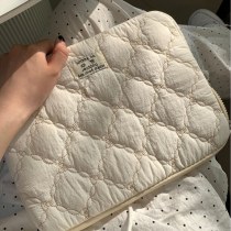 韓国イン刺繍かわいい弓タブレット収納袋 ipad ノートブック 11/13 インチインナースリーブバッグ