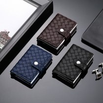 男性と女性用の新しい金属製自動ポップアップカードホルダー、カードホルダー、カードホルダー、消磁カードボックス、絶妙な、シンプルで超薄型。
