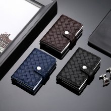 男性と女性用の新しい金属製自動ポップアップカードホルダー、カードホルダー、カードホルダー、消磁カードボックス、絶妙な、シンプルで超薄型。