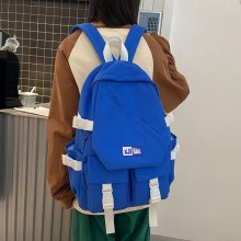 バックパック女子大生誕生日スタイルシンプルな女の子のバックパック対照的な色韓国語バージョンインニッチ中学生高校生バッグ