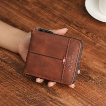 2024 新作メンズ 財布 ショート横長ファスナー 財布 レトロ 20% オフ小銭入れ