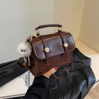気質通勤レトロファッションハンドバッグ冬の新しい多用途インソリッドカラーテクスチャクロスボディ小さな正方形バッグ