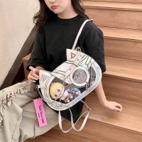 2024 新しいクロスボディバッグ女性の電子バイオニックニャーペインバッグビッグイーターバレー発光反射サイバーパンクバックパック