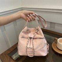 秋のバックパック女性の 2024 新 デザイン 多機能シングルショルダークロスボディバッグニッチポータブルバケットバッグバックパック